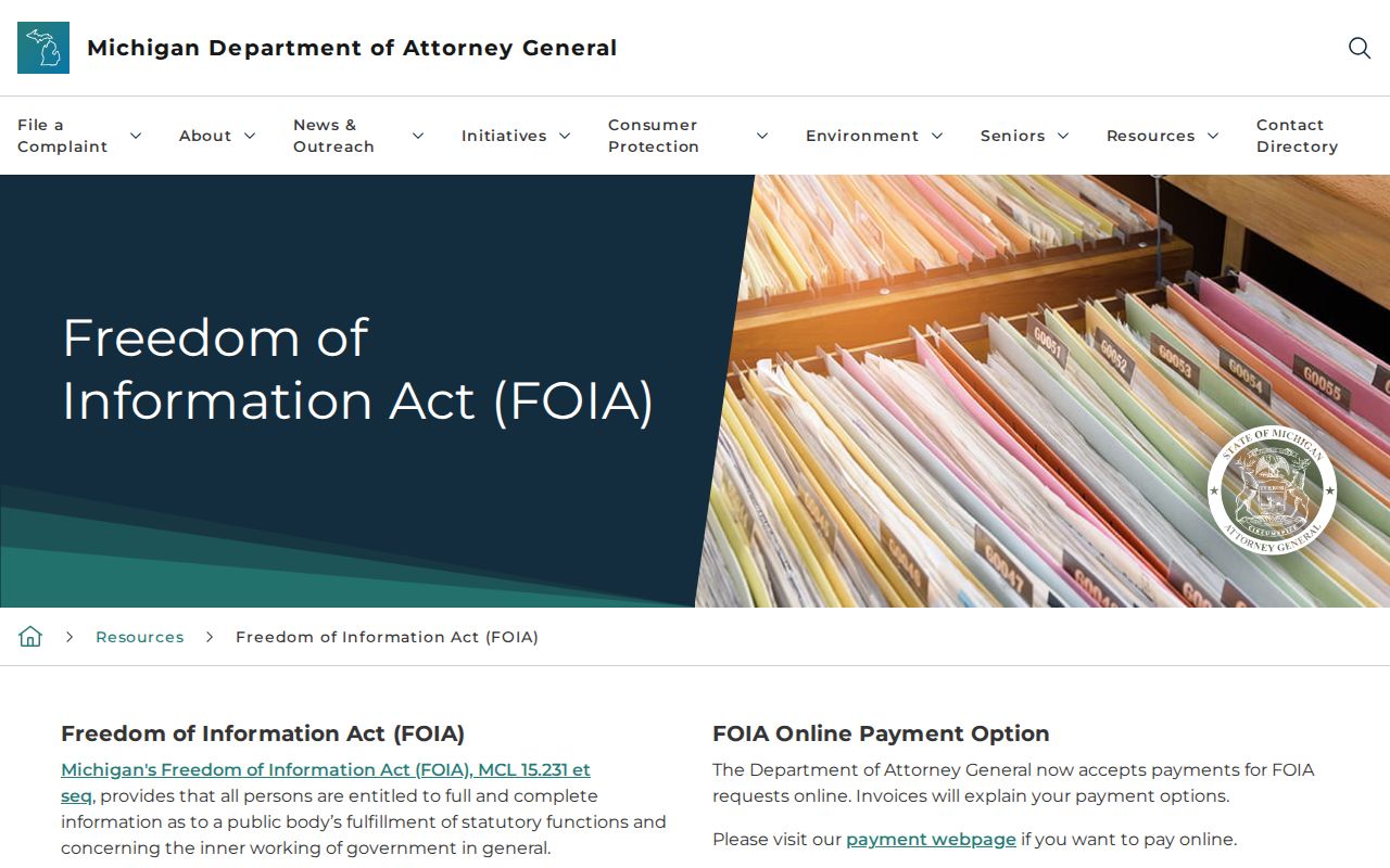 Michigan FOIA guidance used for Houghton County arrest record requests